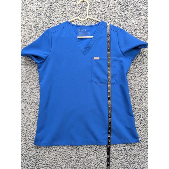 Figs Catarina One Pocket Scrub Top Womens M Healthcare Nurse Doctor Royal Blue - Picture 9 of 11